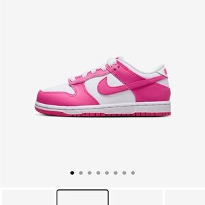 Nike Dunk Low Sneakers in Pink and White size 11c